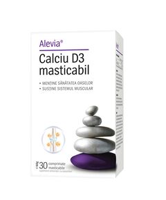 Calciu D3 Masticabil 30 comprimate Alevia, image 