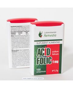 Acid Folic 100 comprimate Laboratoarele Remedia, image 