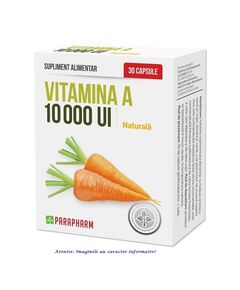 Vitamina A Naturala 10000 UI 30 capsule Parapharm, image 