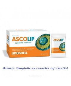 Vitamina C Lipozomala Ascolip 1000 mg 30 plicuri Liposhell, image 