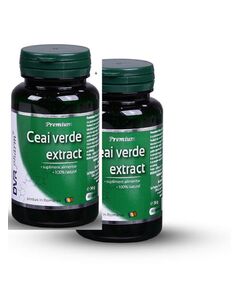 Ceai Verde Extract Pachet 60 capsule + 30 capsule DVR Pharm, image 