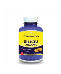 Siliciu Organic 120 capsule Herbagetica, image 