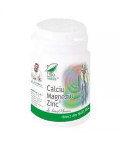 Calciu Magneziu Zinc 60 capsule Pro Natura, image 