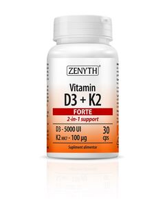 Vitamin D3 + K2 Forte 30 capsule Zenyth, image 