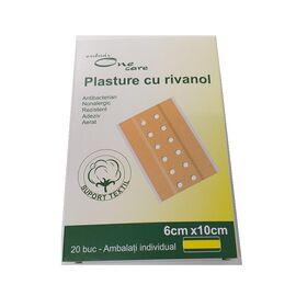 Plasture cu Rivanol 6 cm x 10 cm 20 bucati One Cosmetic Exclusiv, image 