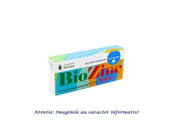 BioZinc Forte 30 comprimate Laboratoarele Remedia, image 